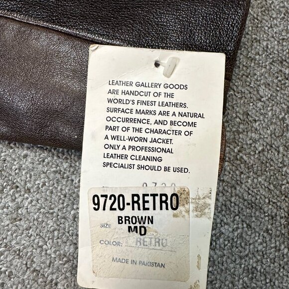 Leather Gallery NWT Deadstock Western Cowgirl Fringe Beaded Brown Coat Sz Medium - Picture 3 of 8